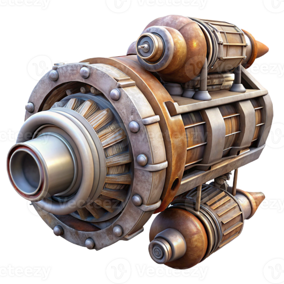 serene creative Nebula Nomad Starship Engine Detail Transparent Isolated high resolution png