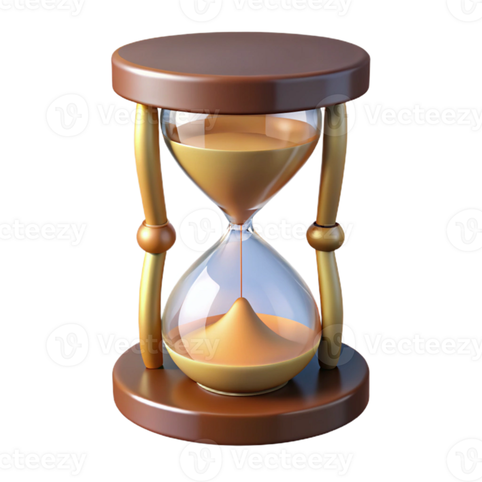 elegant traditional Realistic Hourglass with Digital Sand Transparent Background premium png