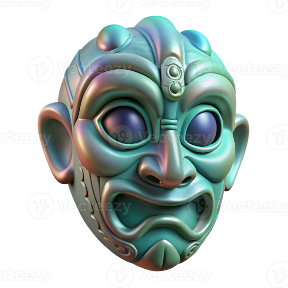 impressive classic Realistic Hologram of Carved Totem Isolated detailed png