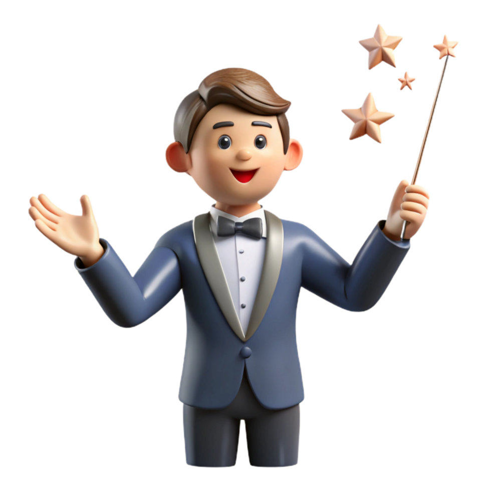 serene vintage Starry Symphony Conductor Cutout Transparent Background genuine png