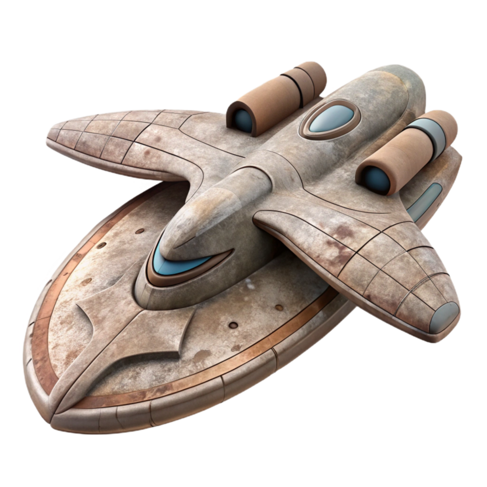 magnificent traditional Starship Warp Speed Cutout on Transparent Background premium png