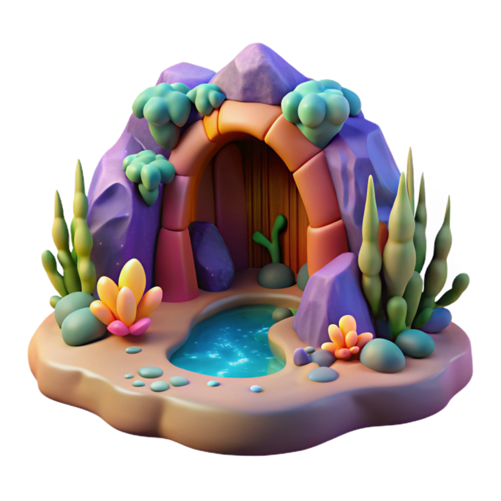 extraordinary classic Submerged Grotto Cutout Colorful Coral Transparent Background high resolution png