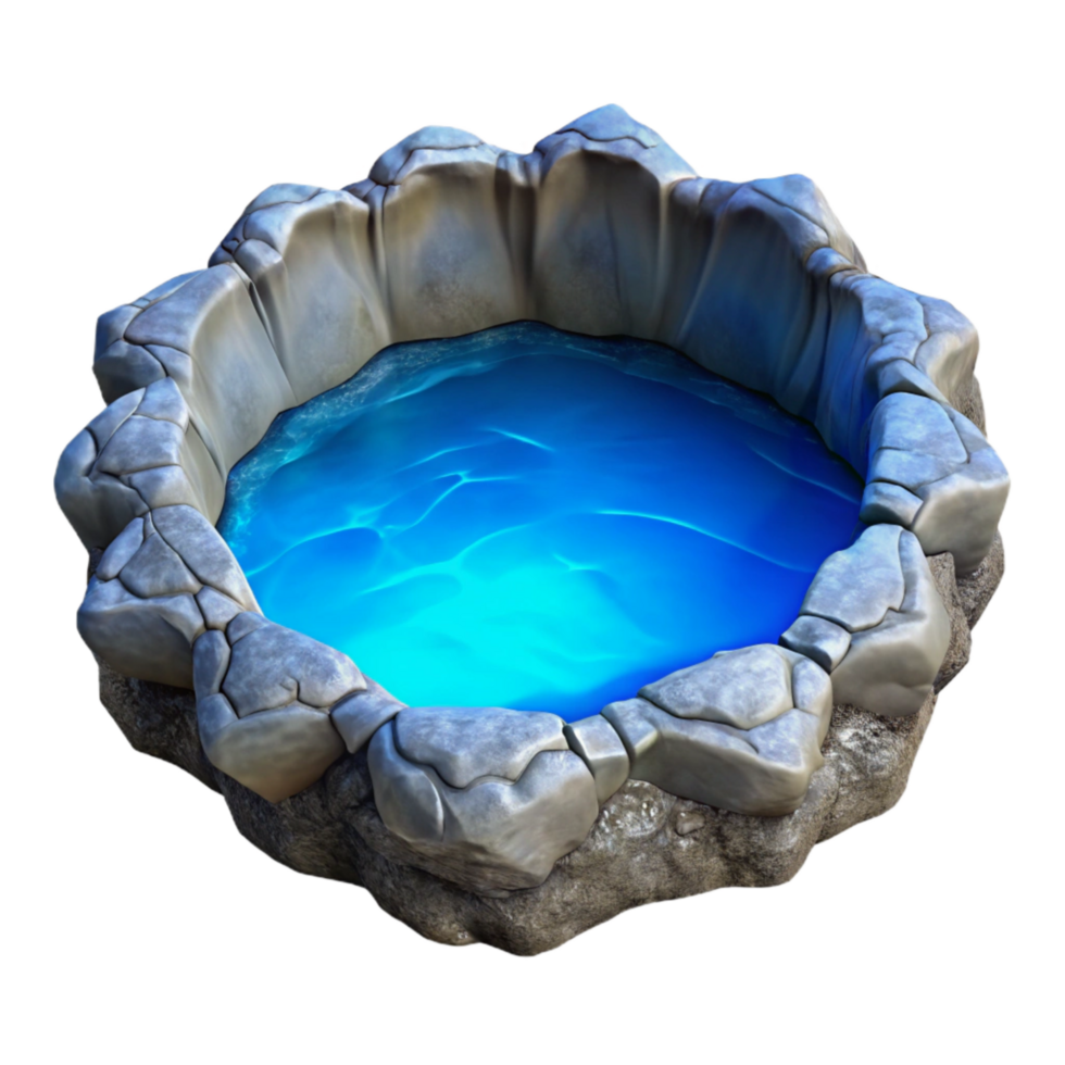 beautiful rustic Subterranean Lake Transparent Background Isolated Element detailed png