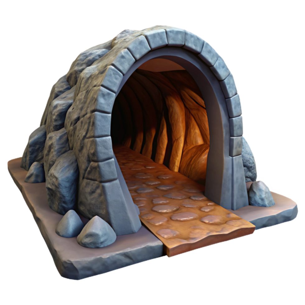 beautiful contemporary Subterranean Tunnel Isolated with Dramatic Perspective original png