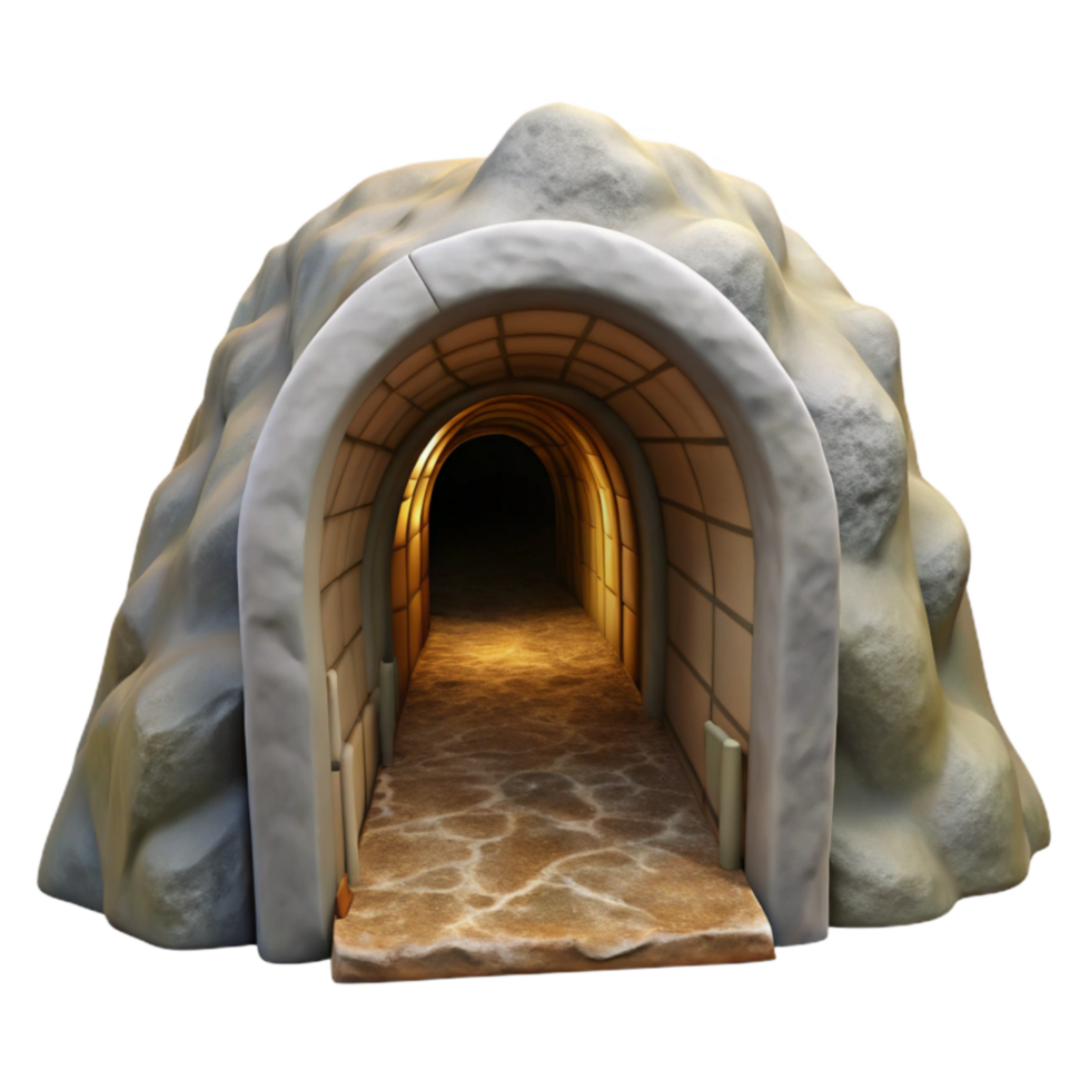 elegant traditional Subterranean Tunnel Isolated with Dramatic Perspective png