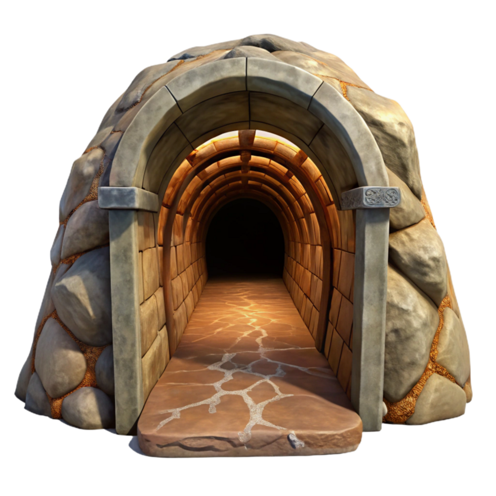 stunning contemporary Subterranean Tunnel Isolated with Dramatic Perspective professional png