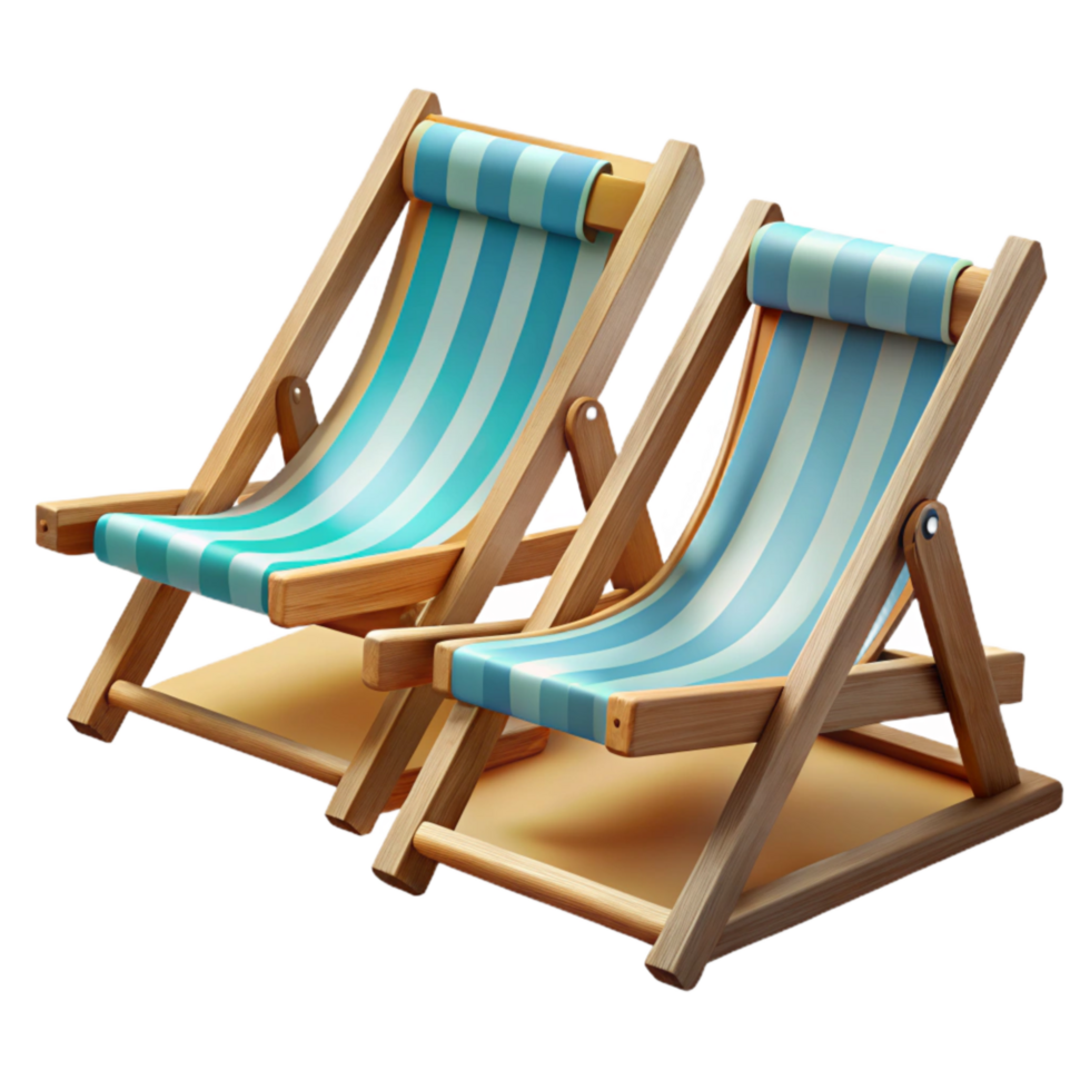 impressive vintage Sundowner Beach Chairs Isolated Relaxing Ocean View exclusive png