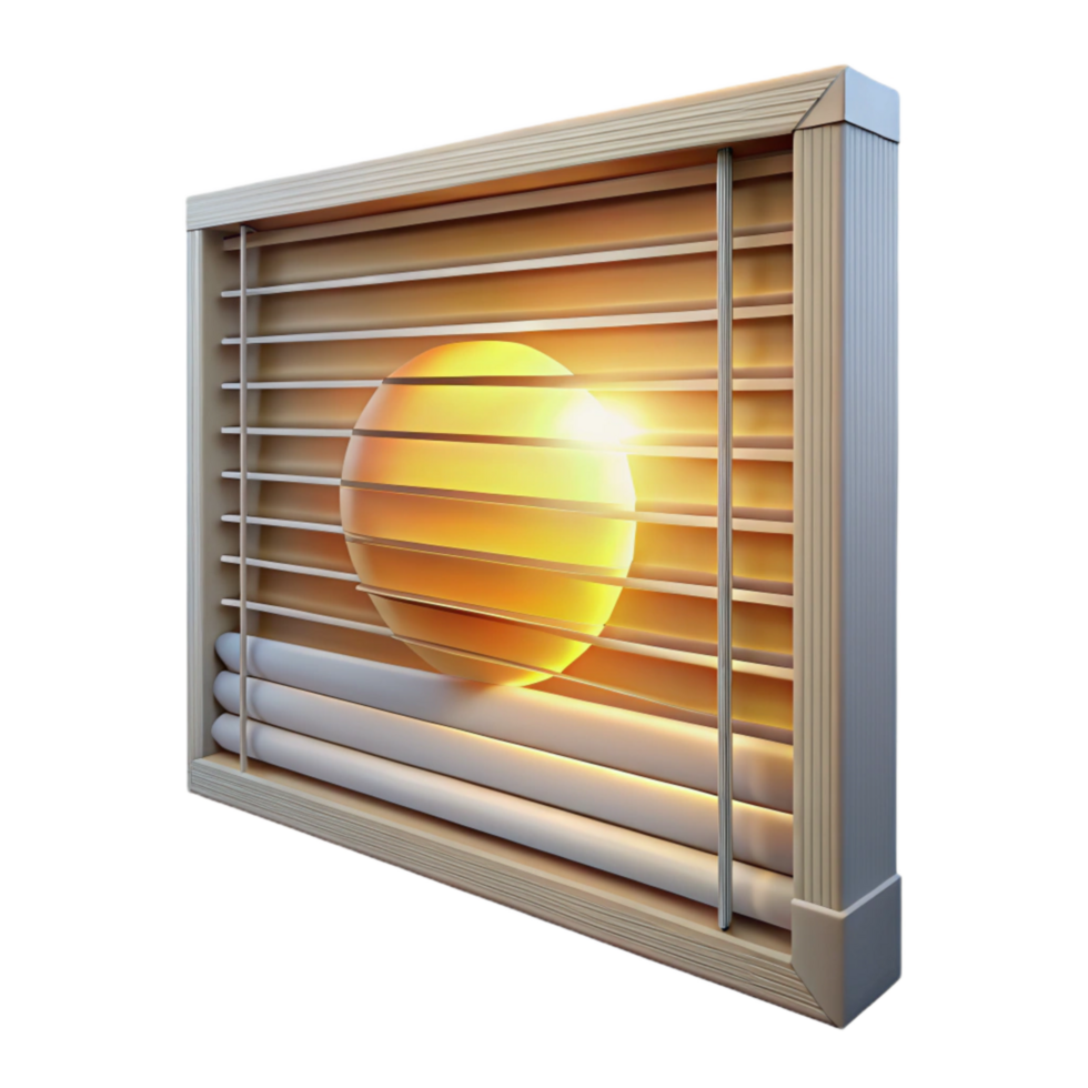dramatic rustic Sunlight Through Window Blinds Isolated exclusive png