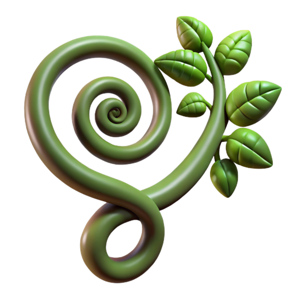 extraordinary vintage Synthetic Vine Cutout Spiral Growth Transparent Background exclusive png