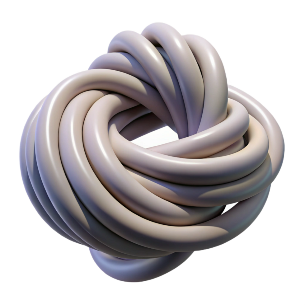 dramatic minimalist Tangled Cord Isolated with Smooth Surface high quality png