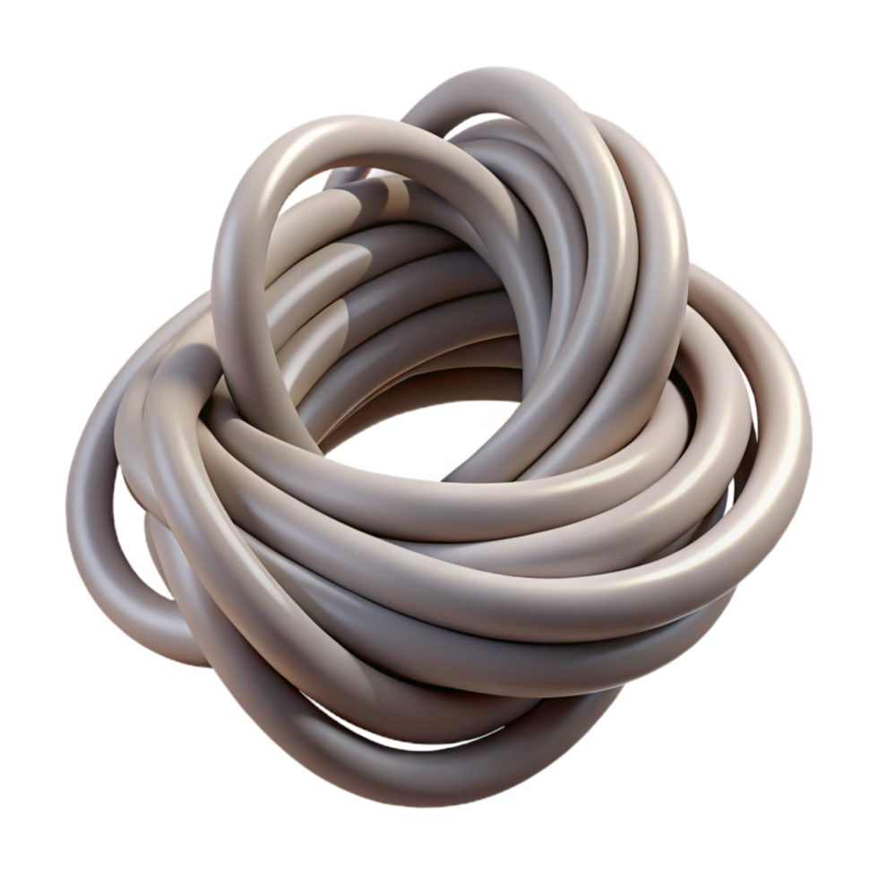 dramatic rustic Tangled Cord Isolated with Smooth Surface genuine png
