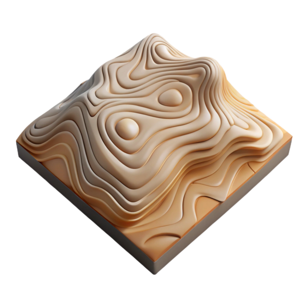 beautiful abstract Topographic Map Perspective Transparent Background Angled Viewpoint professional png