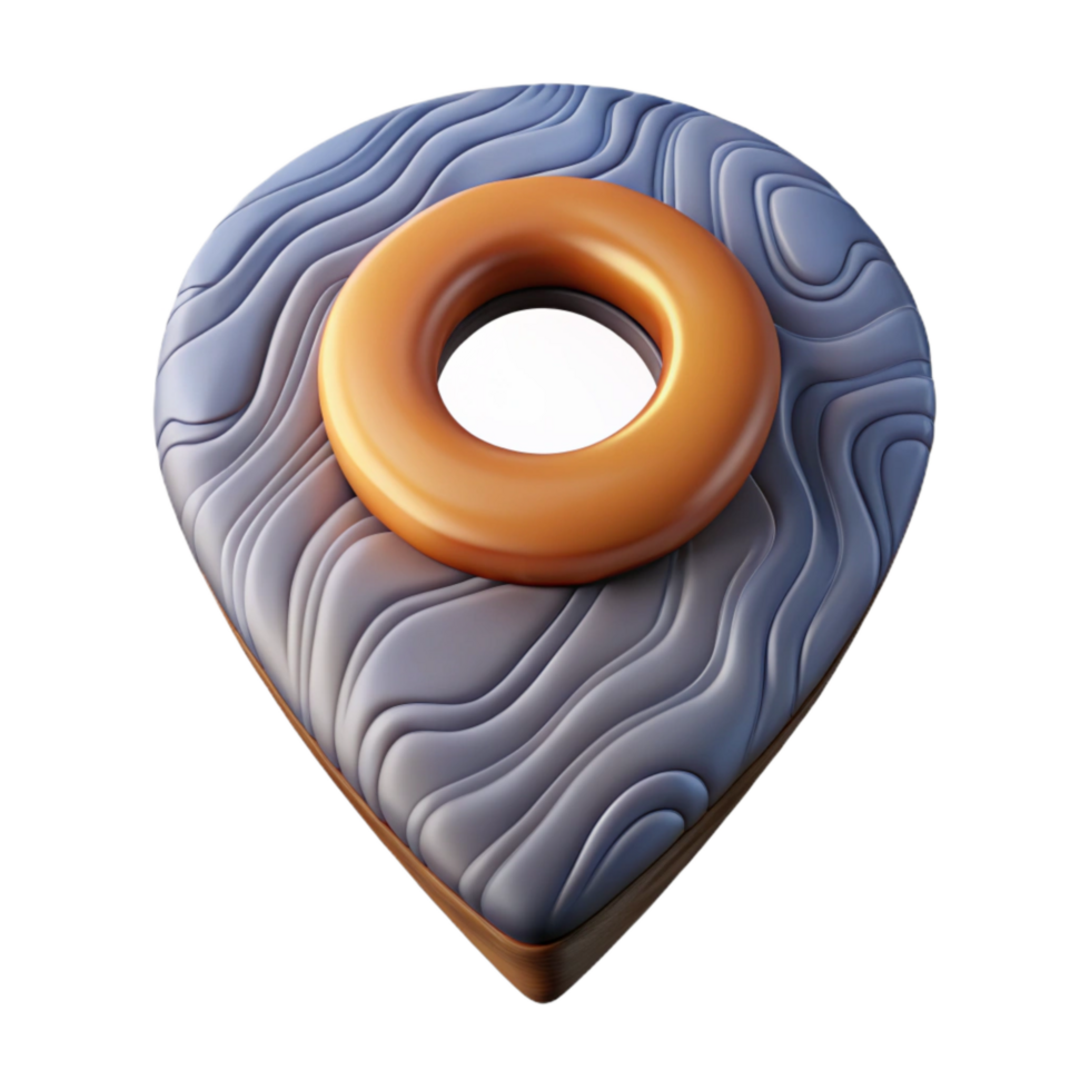 elegant minimalist Topographic Map Symbol Isolated Element Clean Design high resolution png