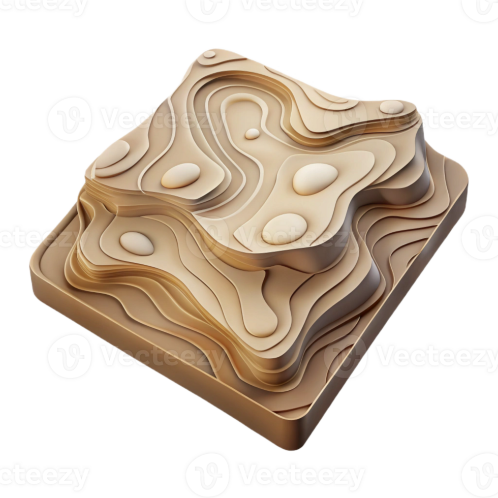 wonderful abstract Vintage Topographic Map Design Transparent Background high quality png