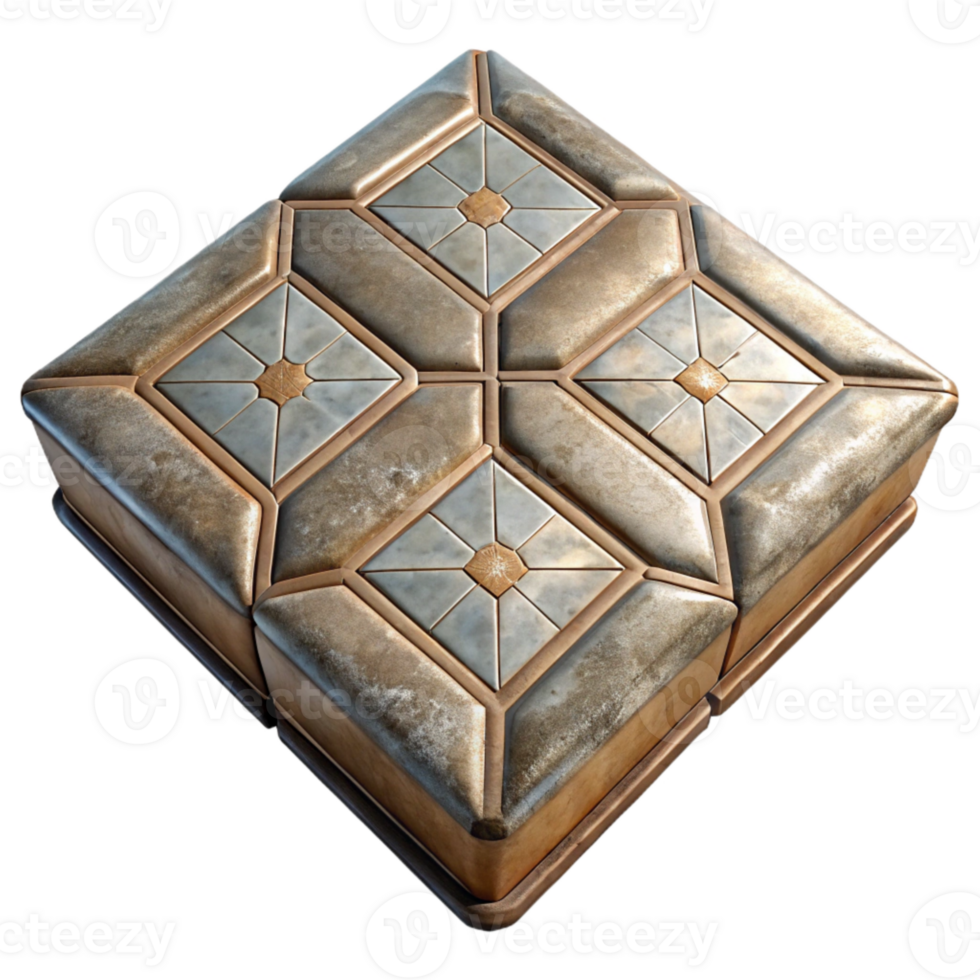 dramatic creative Vintage Tile Texture Isolated with Geometric Pattern genuine png