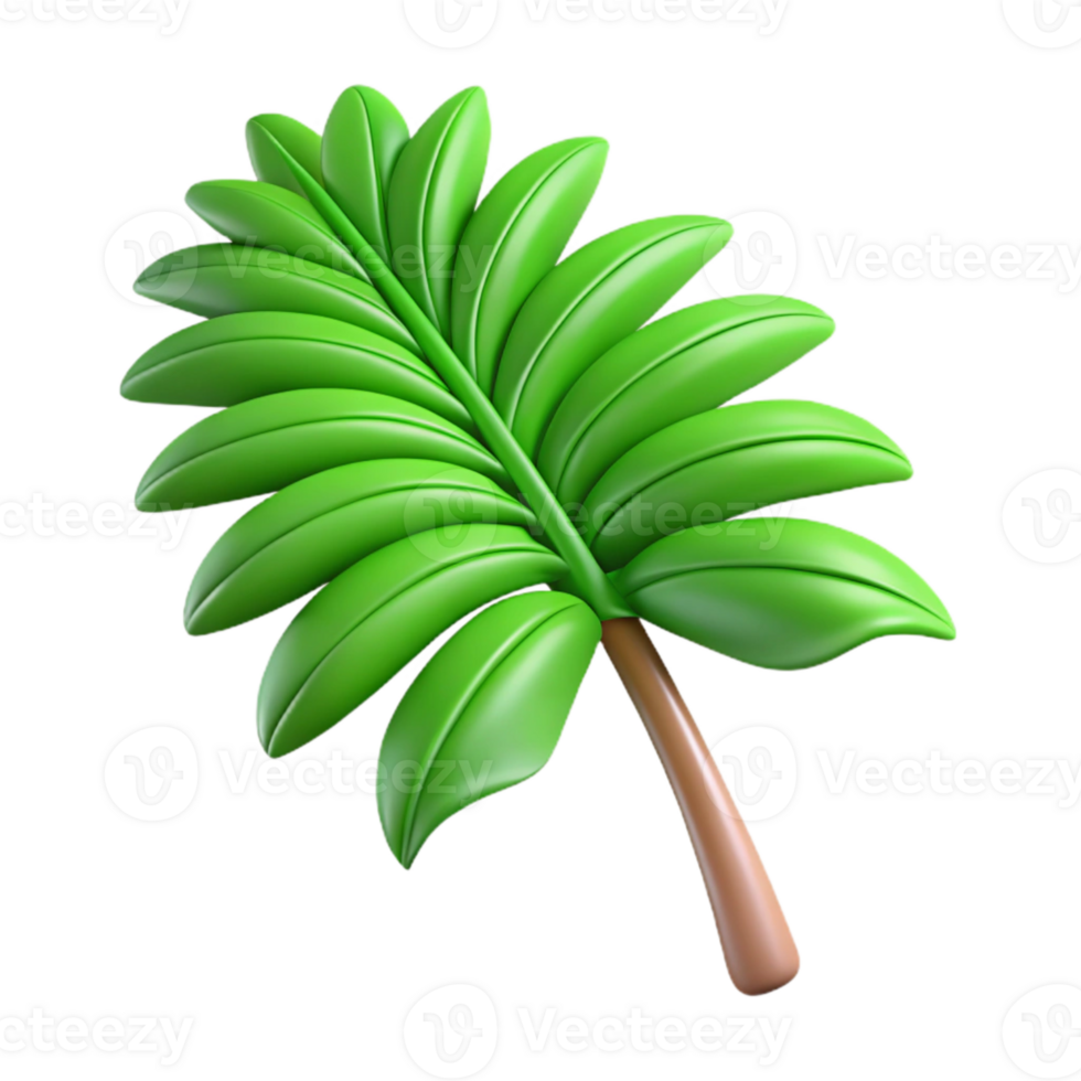 magnificent classic Waving Palm Fronds Cutout Tropical Green Isolated Element high resolution png