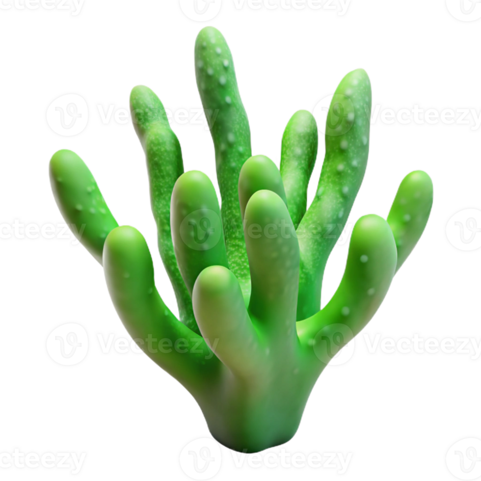 impressive abstract Waving Seaweed Cutout Green Algae Transparent Background png