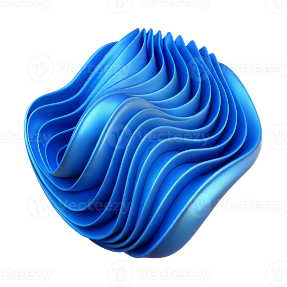 stunning contemporary Wavy Flux Lines in Bright Blue Cutout exclusive png