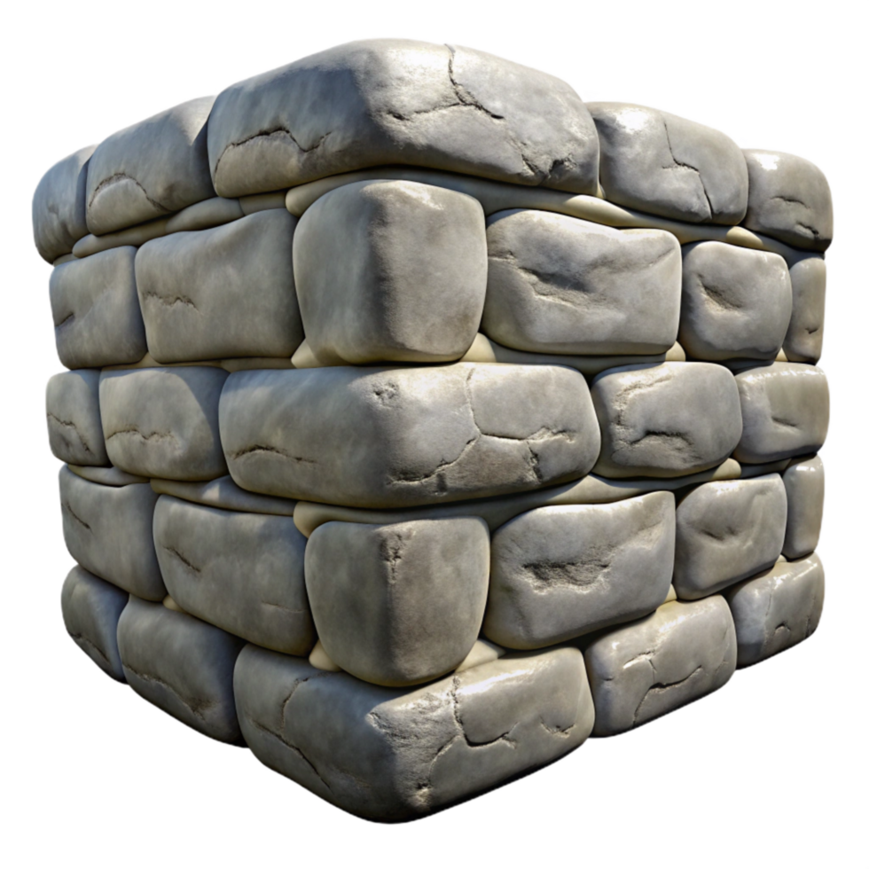 stunning creative Weathered Stone Wall Texture Cutout on Transparent Background png
