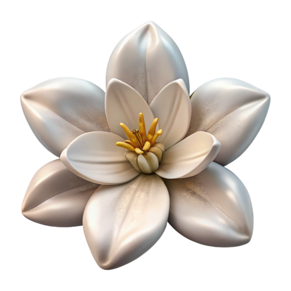impressive modern White Boreal Blossom Isolated on Transparent Background png