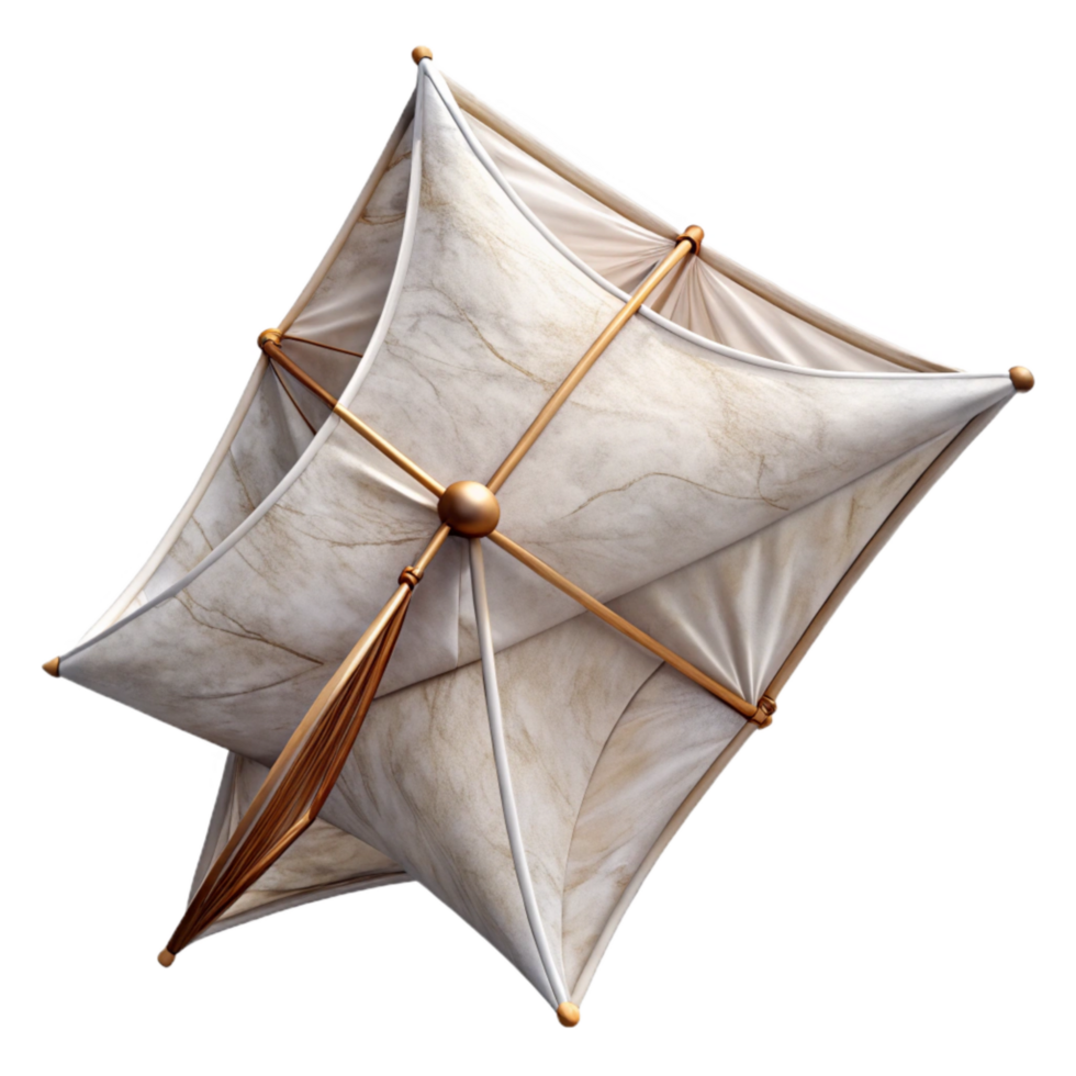 magnificent minimalist White Solar Sail with Detailed Texture Cutout authentic png