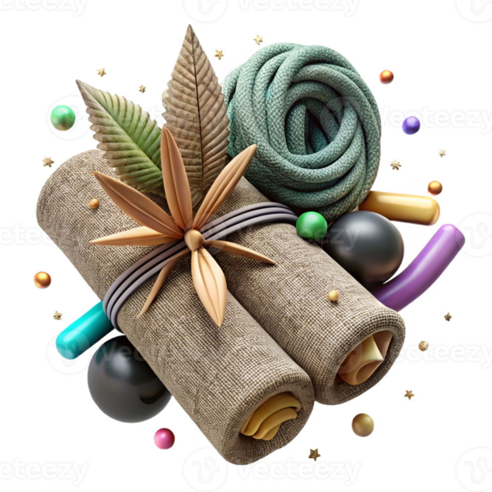 vibrant rustic Hemp Fiber Bundle Close Up Transparent Background exclusive png
