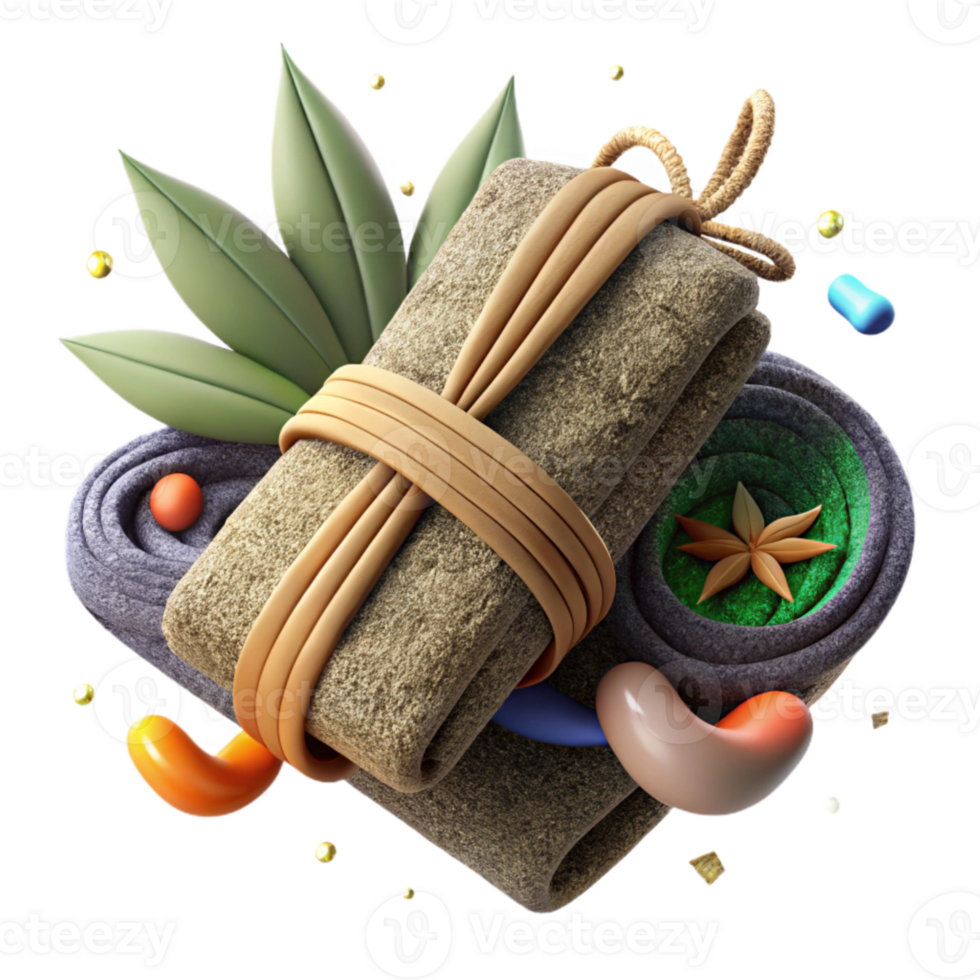 beautiful traditional Hemp Fiber Bundle Close Up Transparent Background professional png