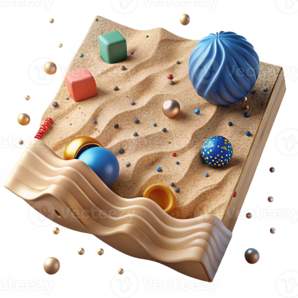 vibrant minimalist Sandy Beach Texture Transparent Background Isolated Element png