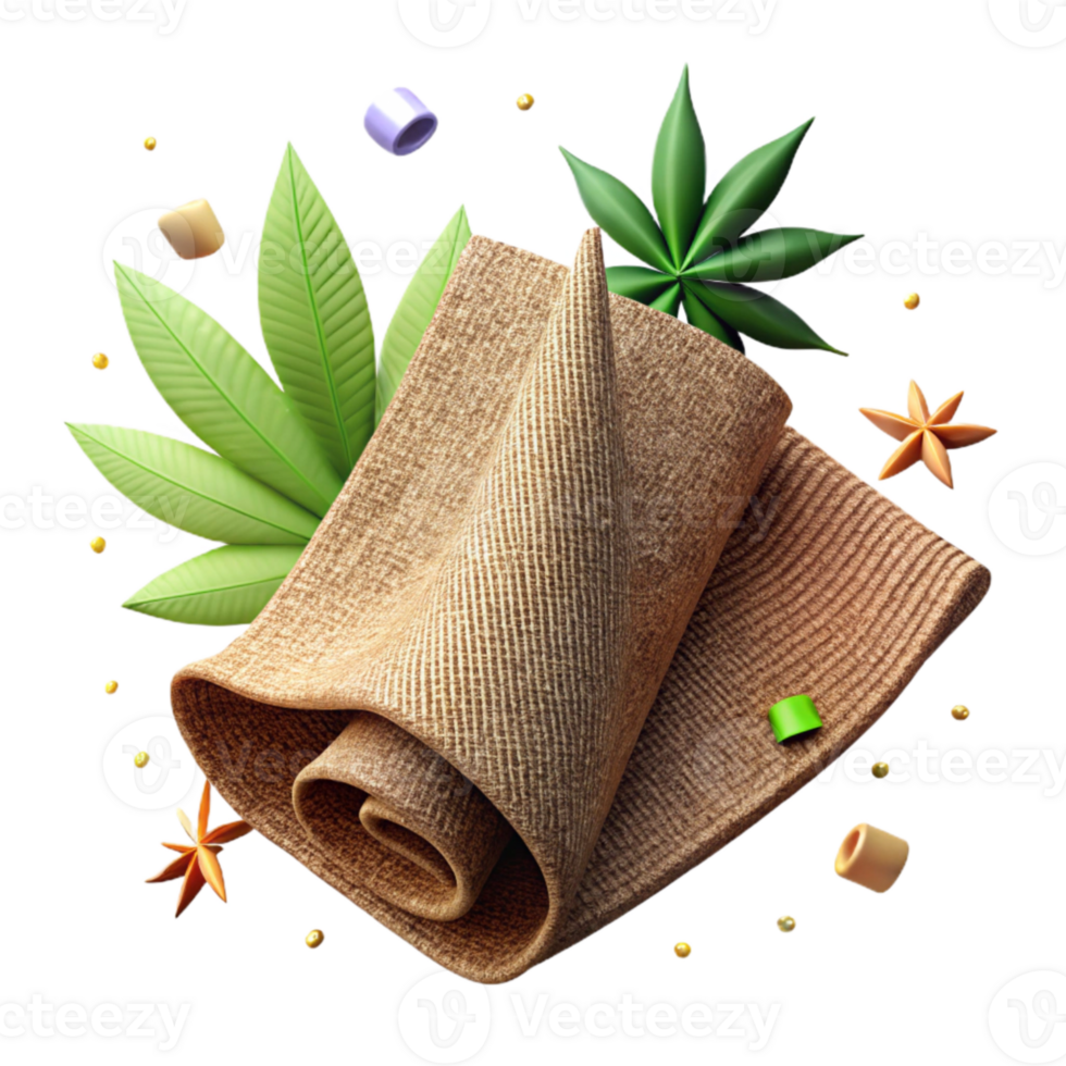 magnificent traditional Hemp Fabric Texture Rough Transparent Background professional png
