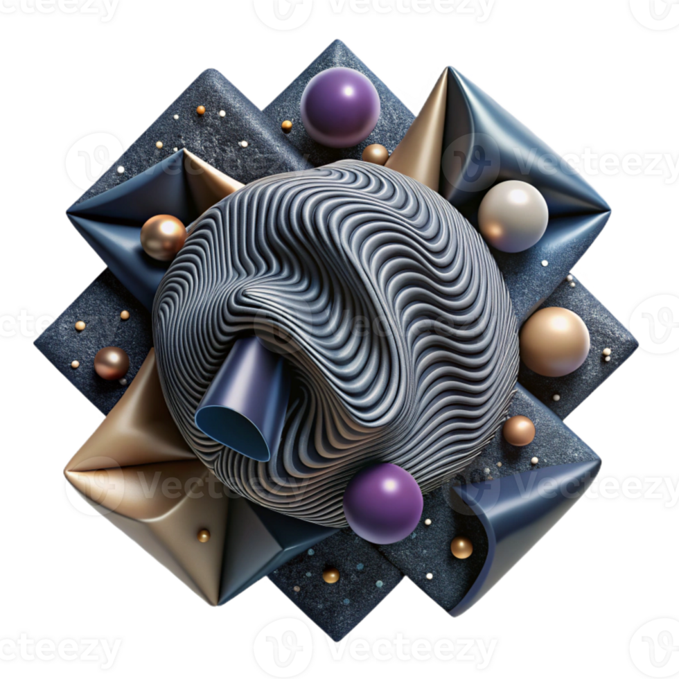 beautiful contemporary Quantum Physics Abstract Pattern Isolated original png