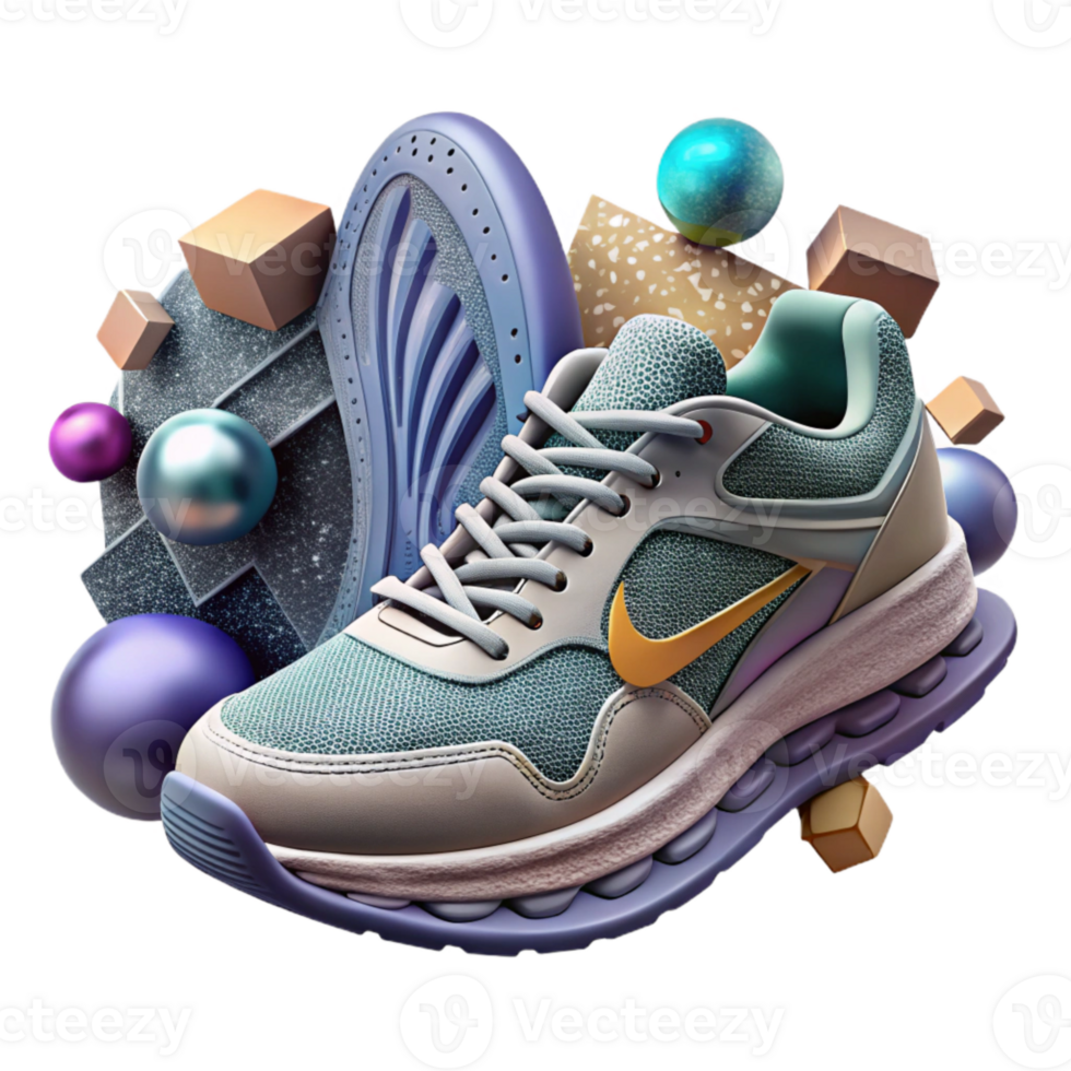 stunning contemporary Worn Running Shoes Side View Transparent Background high resolution png