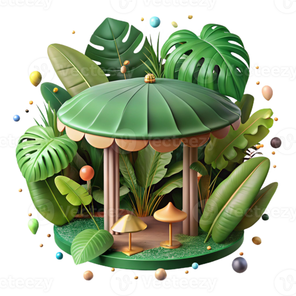 extraordinary artistic Rainforest Canopy Top View Cutout Element professional png