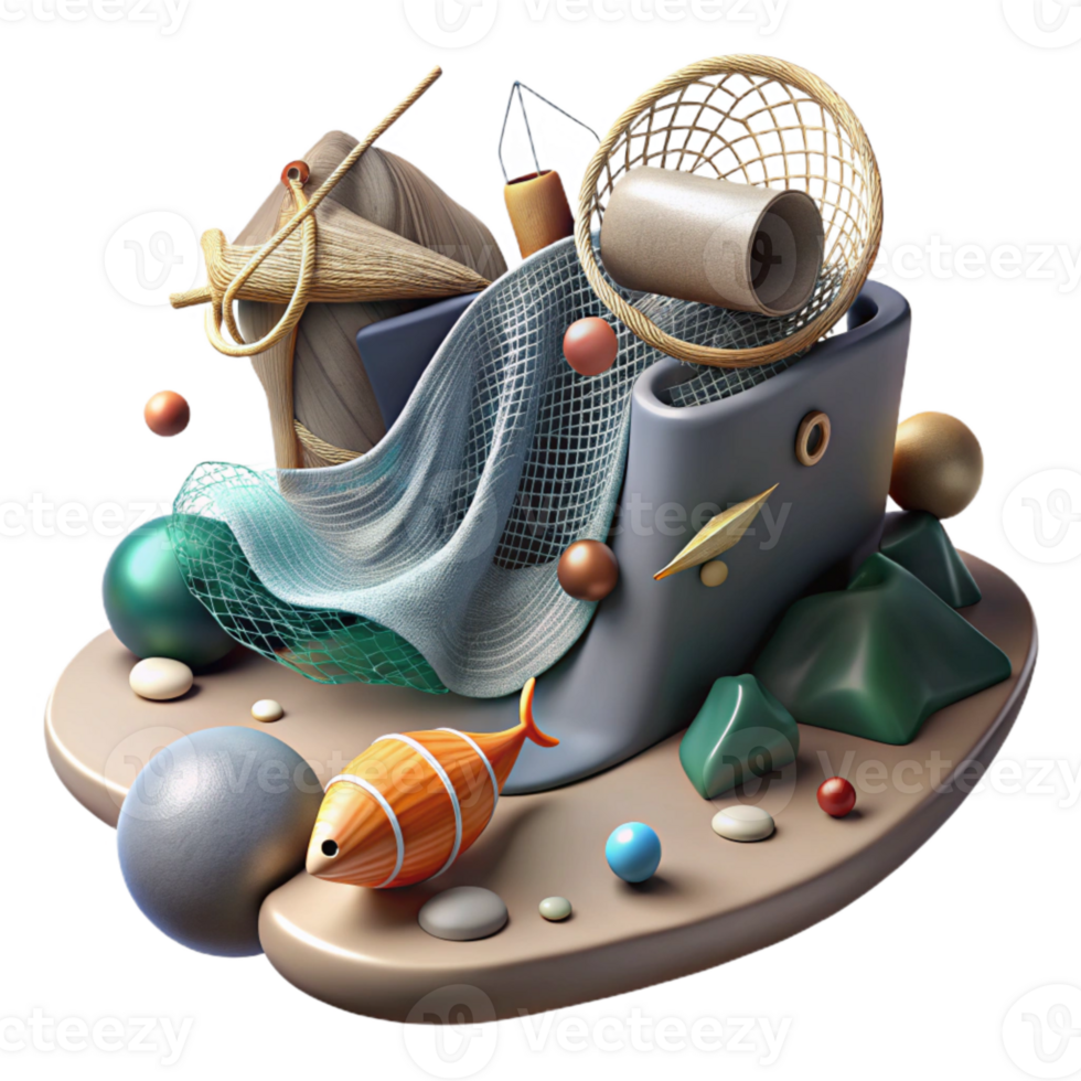 wonderful vintage Sustainable Fishing Practices Illustration Transparent Background png