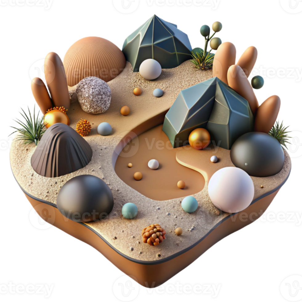 dramatic rustic Drought Affected Landscape Top View Cutout high resolution png