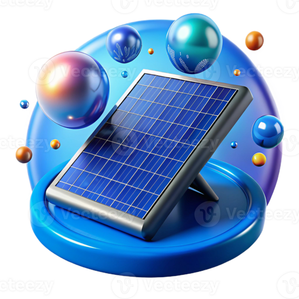 stunning modern Solar Panel Reflection Bright Blue exclusive png