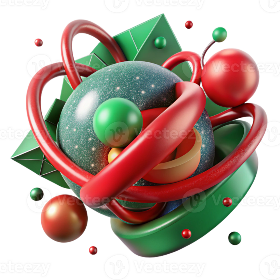 extraordinary contemporary Entangled Photons Illustration Red and Green Transparent authentic png