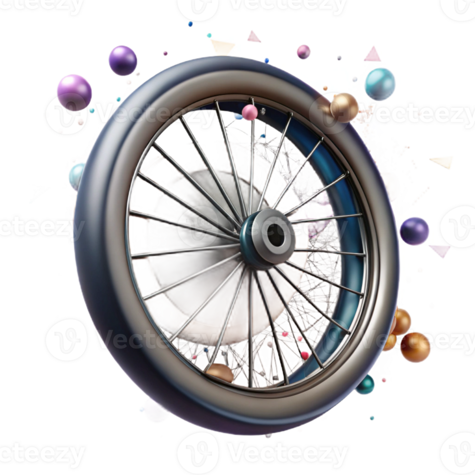 dramatic artistic Bicycle Wheel Spokes Close Up Transparent Background authentic png