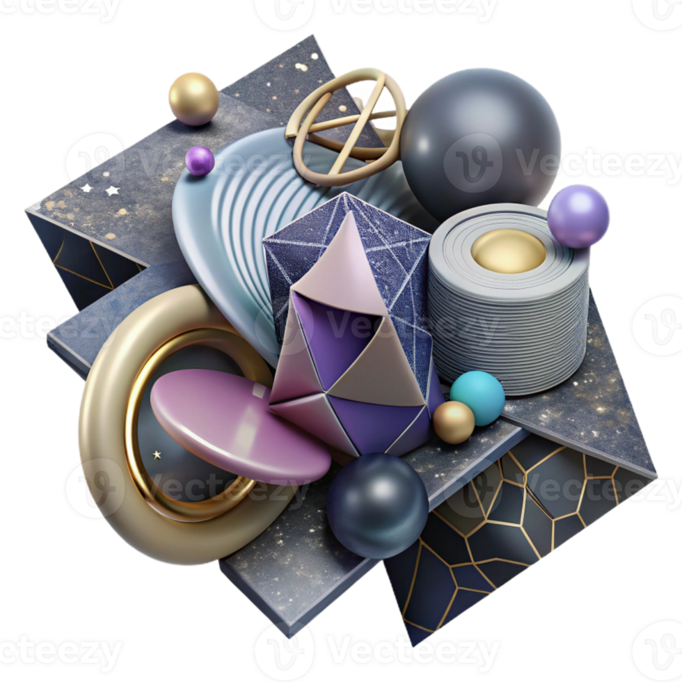 elegant artistic Quantum Physics Background Geometric Design Cutout detailed png
