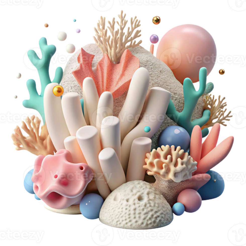 magnificent classic Coral Reef Bleaching White Color Cutout original png