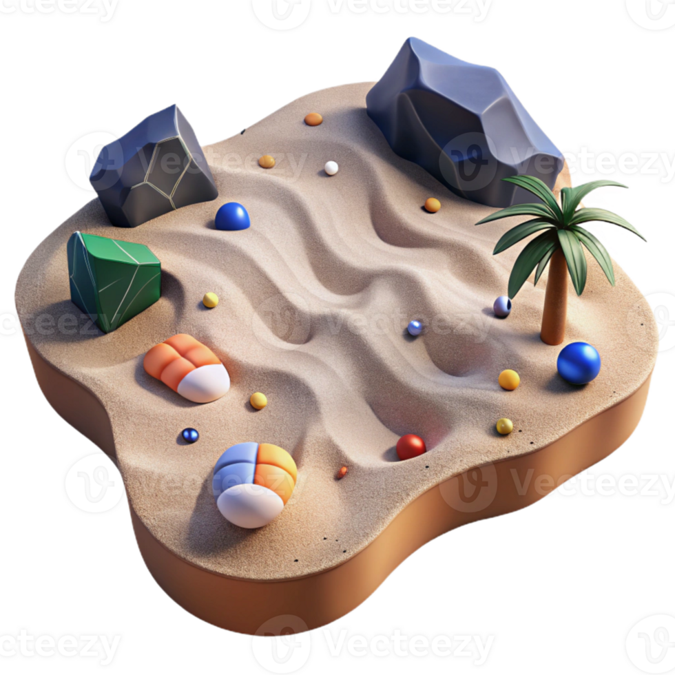 stunning rustic Sandy Beach with Footprints Transparent Background high quality png