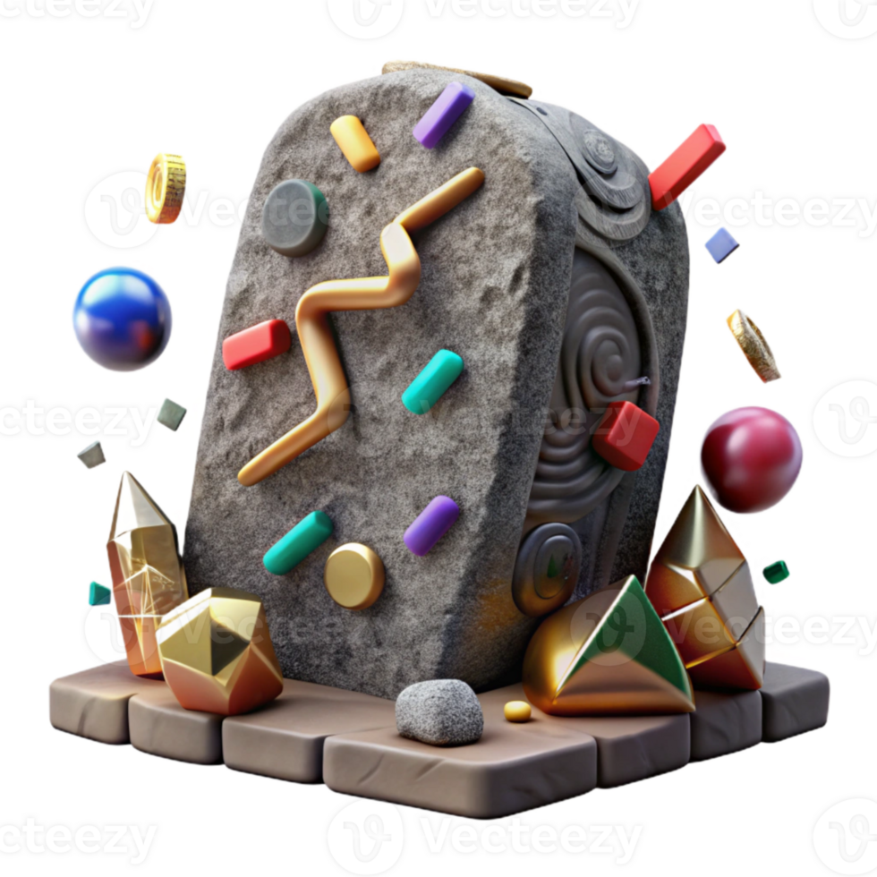 stunning creative Stone Inscription with Eroded Glyphs Cutout Weathered Appearance high resolution png