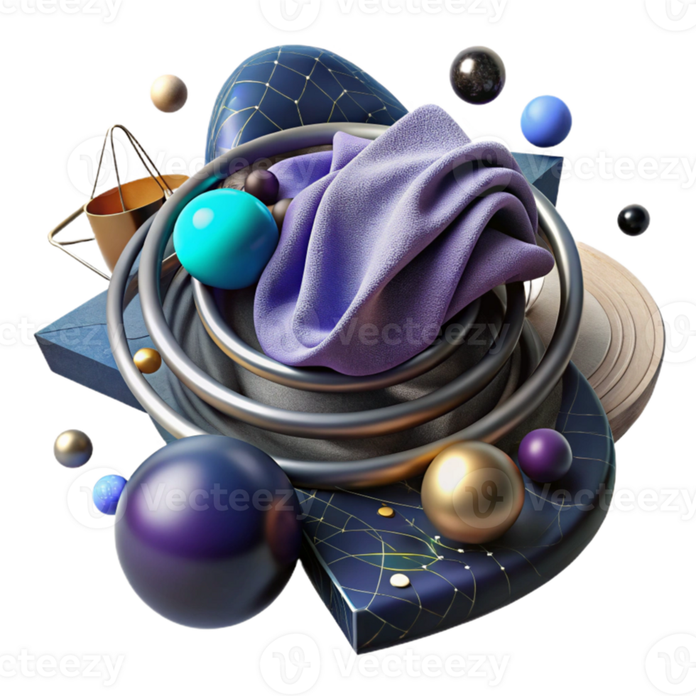 impressive creative Quantum Physics Concept Art Isolated genuine png