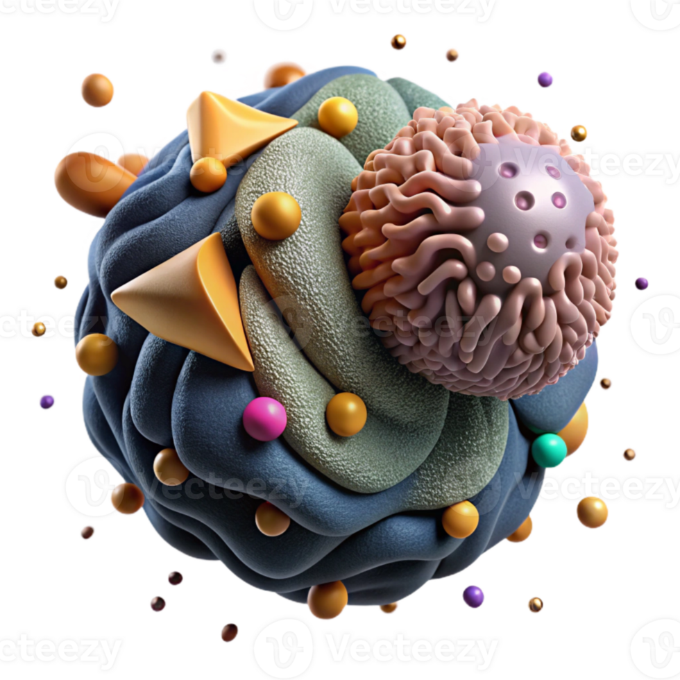 dramatic artistic Microscopic of Pollen Grain Transparent authentic png