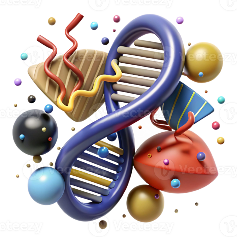 magnificent abstract Dna Replication Enzymes Set Cutout original png