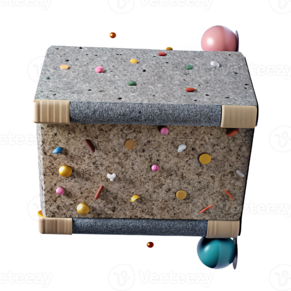 elegant modern Granite Wall Texture Isolated on Transparent Background genuine png