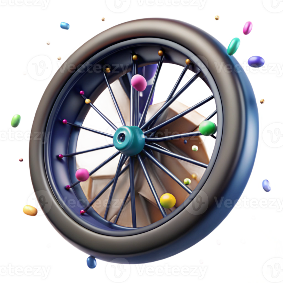 elegant traditional Bicycle Wheel Close Up Transparent Element png