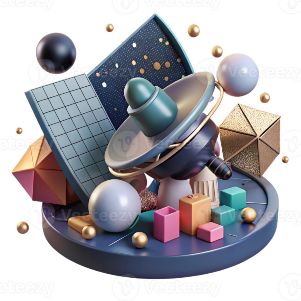 impressive rustic Satellite Antenna Array Complex Structure Cutout exclusive png