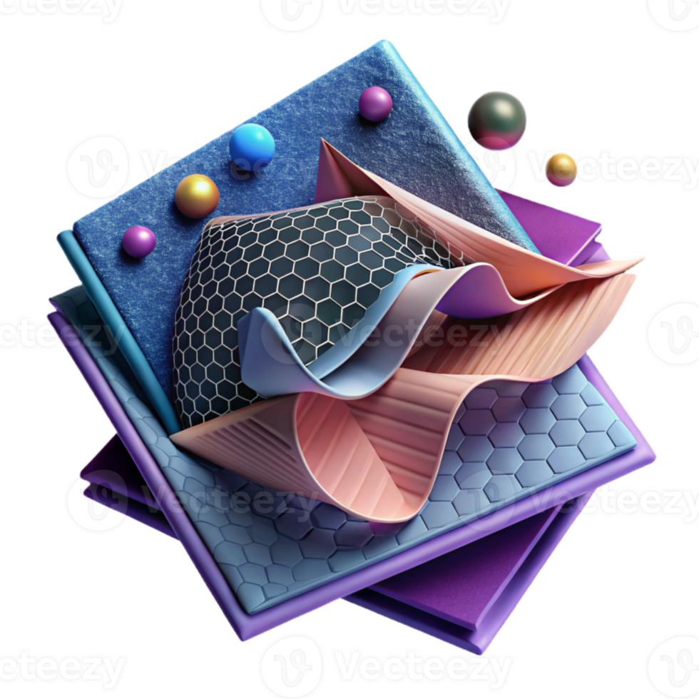 serene classic Graphene Layer Folded Origami Style Cutout premium png