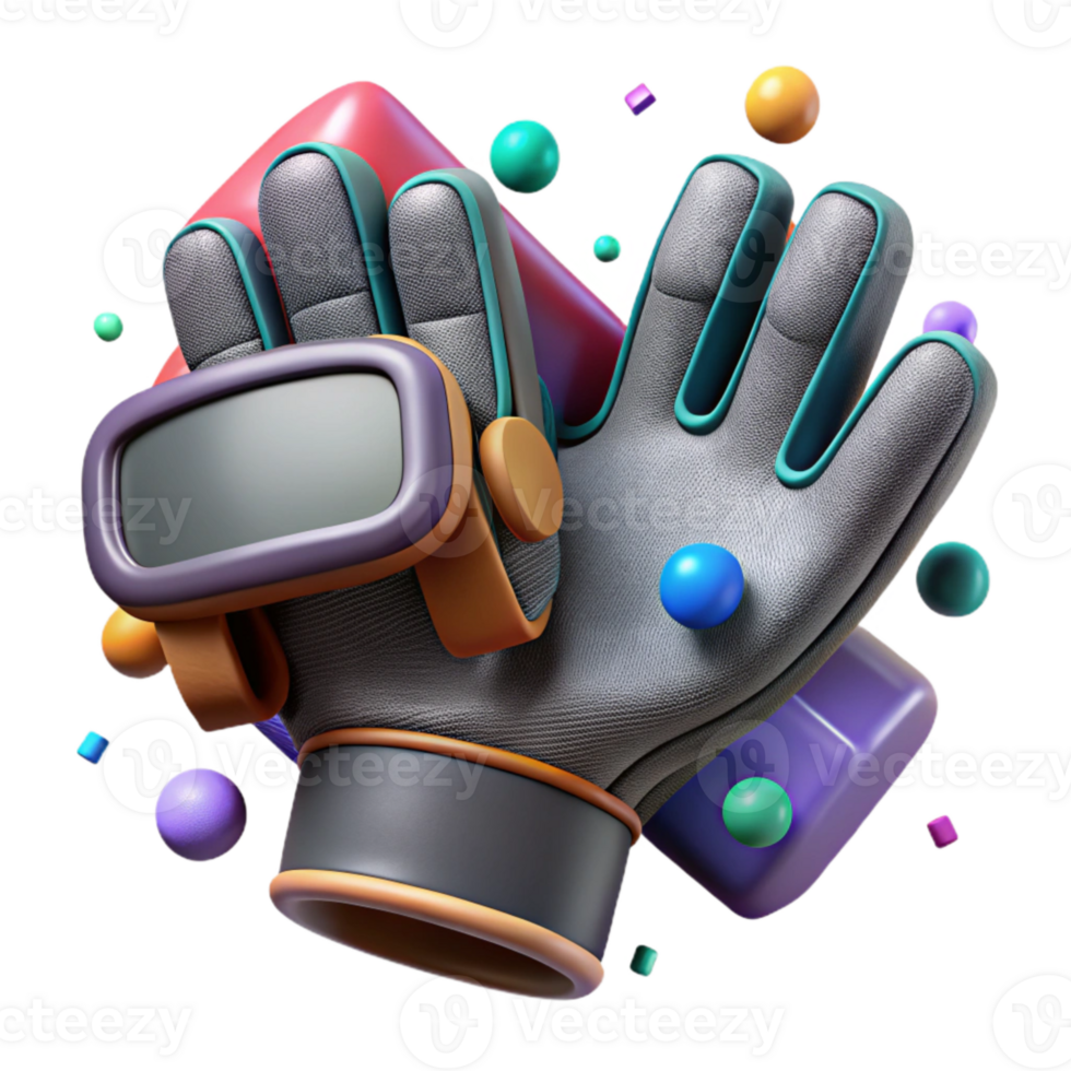 stunning vintage Vr Gloves with Customizable Settings User Preferences Transparent Background original png