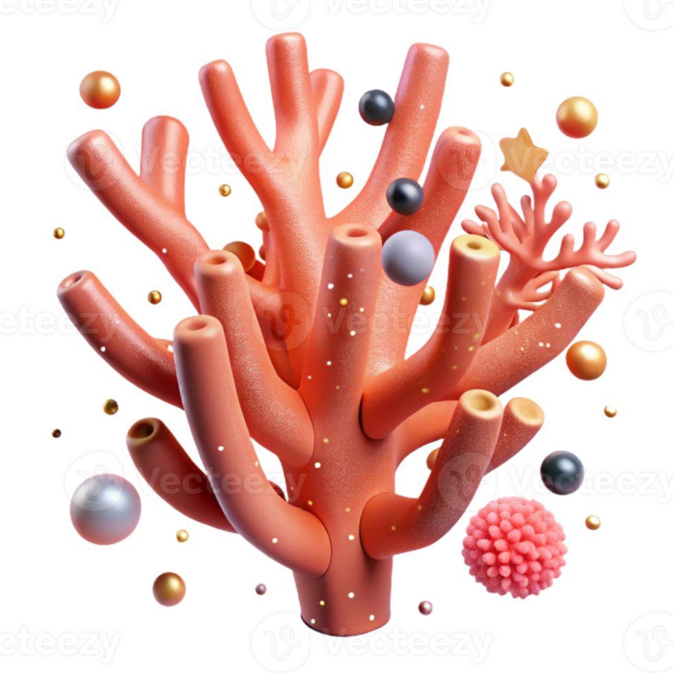 extraordinary modern Coral Branch Close Up Isolated professional png
